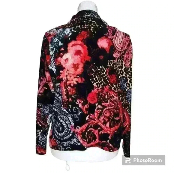 Onque Casual women's soft terry zip up lightweight jacket size petite medium - Picture 2 of 7